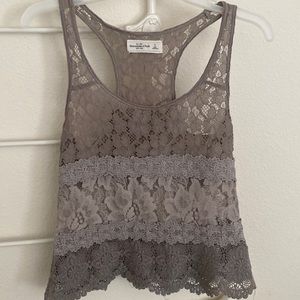 Abercrombie & Fitch Crochet Cami Various Gray Colors SZ S NWOT